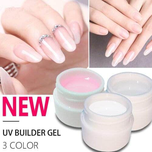 8ml Nail Art Phototherapy Glue 3 Color French Jelly Extension Glue UV Basic No-bake Gel Nail Polish Nails Accessories Wholesale