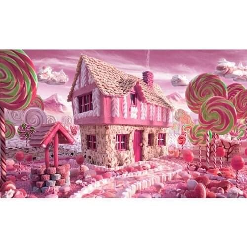 5D DIY Diamond Embroidery Diamond painting Candy Castle Cross Stitch Full Round Drill Mosaic Home Decor Gift Needlewor