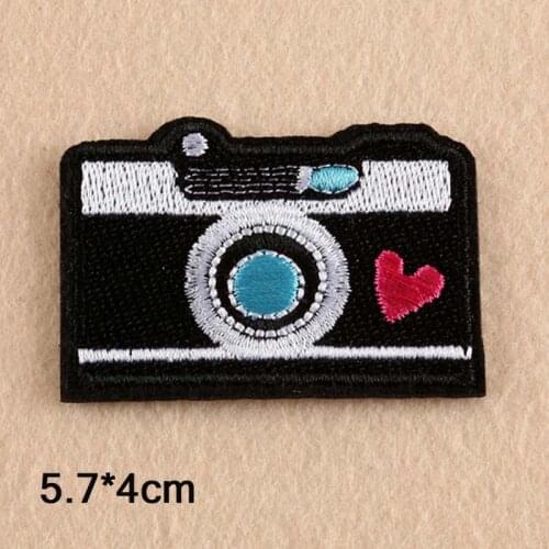 Camera Iron On Patch Embroidered Embroidery Clothes Patch For Clothing Clothes Stickers Garment Apparel Accessories