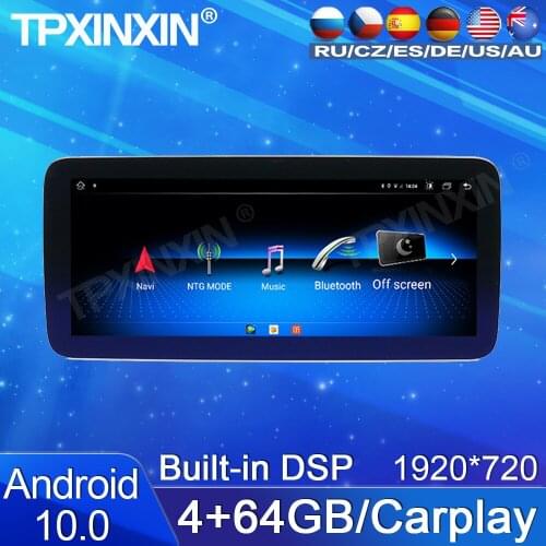 6+128G For Mercedes-Benz C 2011-2013 Android10.0 Car Stereo Radio Tape Recorder Multimedia video player GPS navigation HD Screen