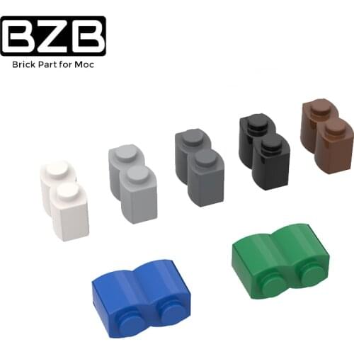BZB MOC 10PCS 30136 Assembling Example Brick Modified 1 x 2 log Build Base Block Parts DIY Educational Parts Kids Toys Gifts