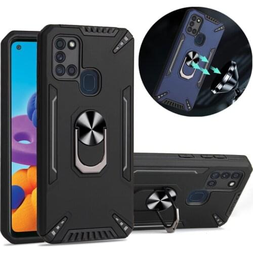 For Samsung Galaxy A21S A11 A12 A21 A31 Case Magnetic Car Ring Holder Phone Cover For Samsung A10S A20S Shockproof Armor Cases