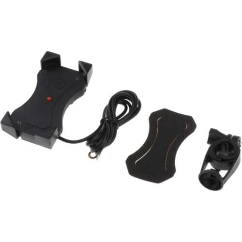Motorcycle Phone Holder with Charger Motorbike Mountain Bike Phone Holder