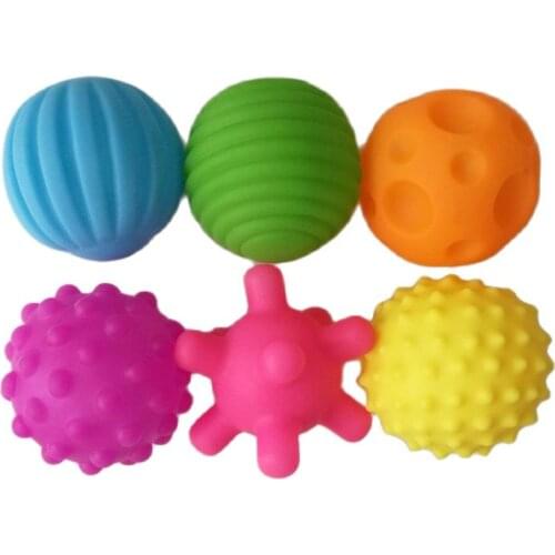 Baby Hand Touch Sounding Sensory Ball Texture Touch Soft Rubber Massege Toys Balls Toys for Kids Children
