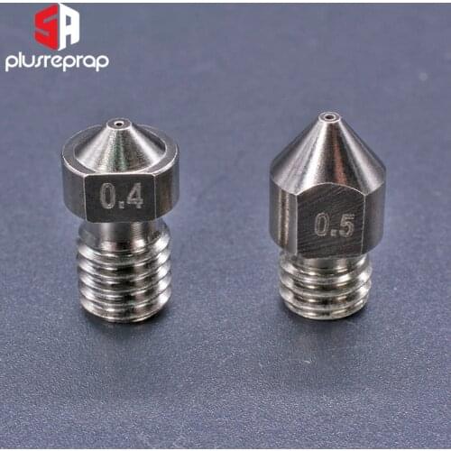 Hardened Steel Die Steel Nozzle for MK8 CR10 V6 M6 Thread Extruder Hotend Nozzle 1.75mm filament