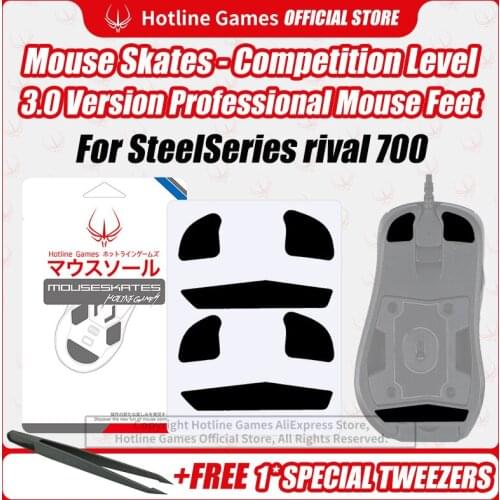 Hotline Games 3.0 Competition Level Mouse Skates Mouse Feet Pad Replacement Feet for SteelSeries Rival700 0.28mm/0.6mm Thickness