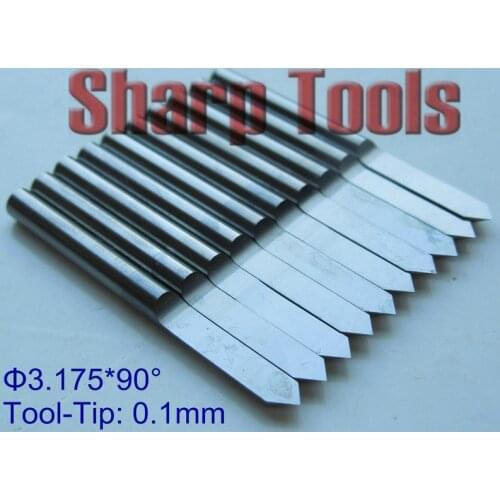 90 Degree 3.175mm Tip0.1-0.5mm V Shape Router Bit PCB Engraving Milling Cutters Carving Tools CNC Wood Tungsten Carbide End Mill