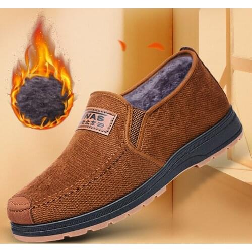 Lightweight Old Beijing Cloth Shoes Men Comfortable Warm Thick Cotton Boots Casual Walking Shoe De Hombre Botas De Invierno