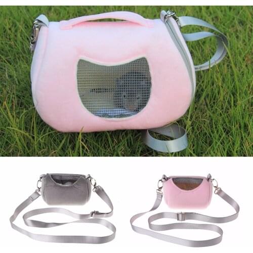 Small Pet Travel Bag Hamster Carrier Breathable Shoulder Strap Outdoor Portable Carring Bags Small Animal Supplies C42