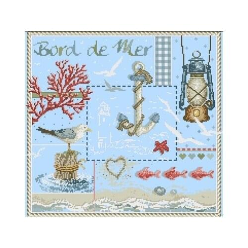 Lafite Lady Series-Fishing Light Counted Cross Stitch 11CT 14CT 18CT Cross Stitch Kits Embroidery Needlework Sets