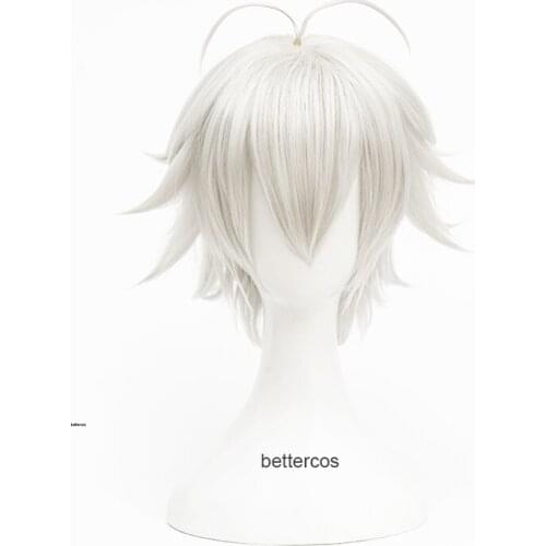 Division Rap Battle Hypnosis MIC Aohitsugi Samatoki Short Silver White Wig Heat Resistant Synthetic Hair Cosplay Wigs + Wig Cap