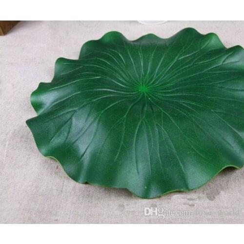 Popular New Novelty Green Artificial Lotus Flower For pool Home Pond Fish Tank Lotus Leaves Leaf Decor Party garden Decorations