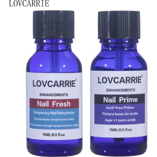 2 PCS/Set Nail Fresher Primer Acrylic Base Coat Cuticle Prep Dehydrator for UV Gel Polish Longer Nail probond Ultra Bonder Lak