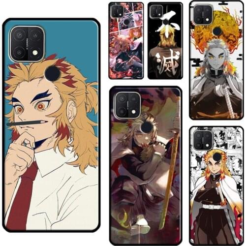 Rengoku Kyoujurou Demon Slayer For OPPO A15 A91 A83 A1K A3S A5S A5 A9 A31 A53 2020 A52 A72 Reno 4 Pro 2 Z F7 Phone Case