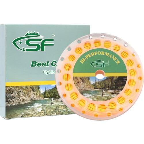 SF Fly Line All-Viz Bi-Colour Weight Forward Floating Fly Line with Welded Loop WF2 3 4 5 6 7 8 9F 100FT