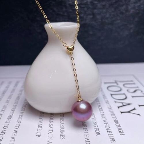 Shilovem 18k yellow gold real Natural pearls pendants fine Jewelry women trendy no necklace party new gift mymz10-10.56685zz