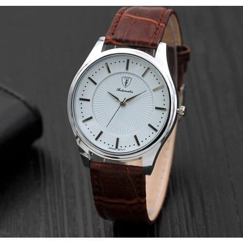 SHU ER Men's Watch With Leather Strap