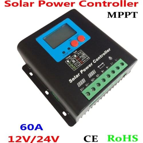 MPPT Solar system 60A 70A 80A 90A 100A 12V/24V Auto Solar Panel Battery Charge Controller LCD Display mppt Solar Collector