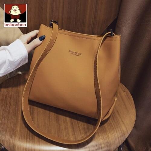North bag simple texture bag womens bag 2020 new fashion bucket bag versatile ins shoulder bag x