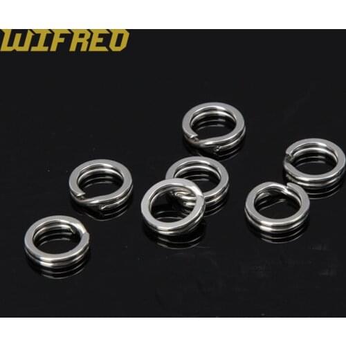 Wifreo 100pcs/lot Stainless Steel Split Rings Lures Rings Connector Fishing Ring No Rust In Saltwater