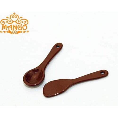 1/12 Dollhouse Miniature Furniture Kitchen accessories Metal spatula rice ladle 2pcs
