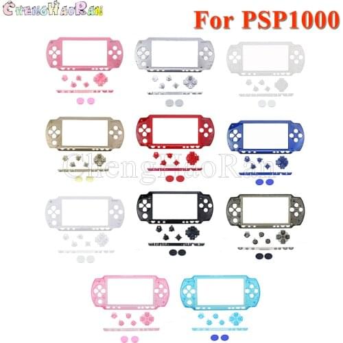 1set Front Faceplate Case Cover Housing Shell + Select start home ABXY Buttons Kit for PSP 1000 PSP1000 + 3D Cap + screwdriver