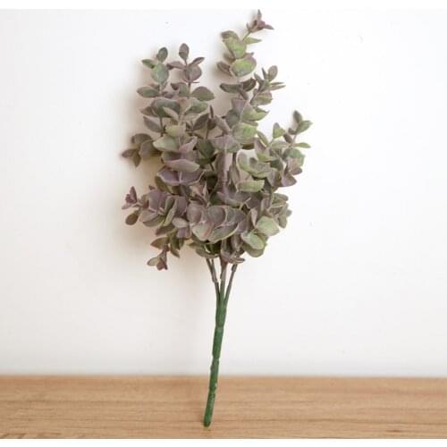 1pcs 30cm Eucalyptus Green Plastic Leaves Plant Arrangement Flower Accessories with Grass Wedding Supplies Simulation Flowers