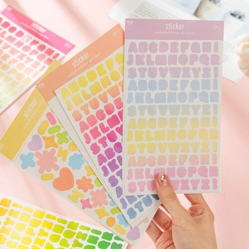 2sheets Digital English Stickers Kindergarten Student School Supplies DIY Decoration Gift Stationery Love for Mobile Phone Cases