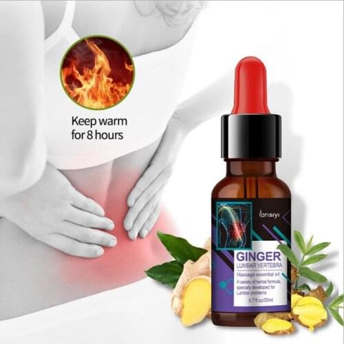 20ML Waist Ginger Safflower Massage Oil Joint Pain Oil Arthritis Rheumatism Myalgia Treatment Back Pain Body Care Essential Oil