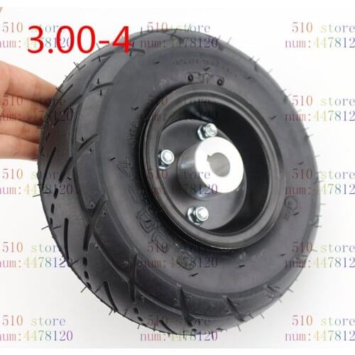 3.00-4 electric scooter mini tricycle four-wheel car Gas scooter bike motorcycle Wheels with Alloy Rim hub and inner tube tires
