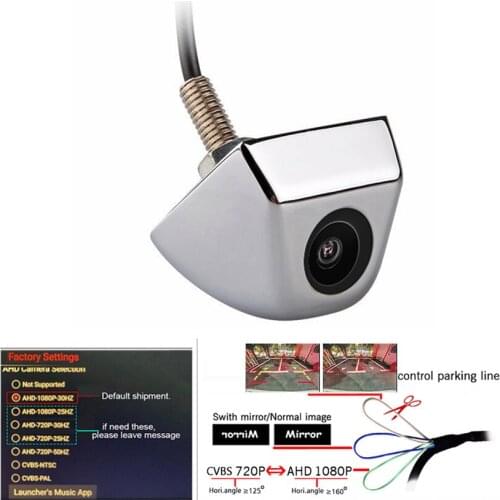 4colors 720P AHD 180deg fisheye view Anti-Fog Backup Rear camera Night Vision Parking Camera Front side camera Zinc alloy