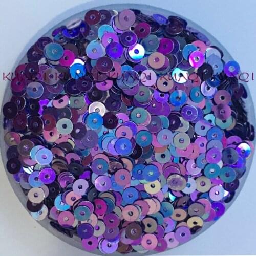 50g 4mm Nice Dark Brilliant Purple Flat Round Loose Sequin Paillette Sewing,Wedding Craft,Women Kids DIY Garment Accessory