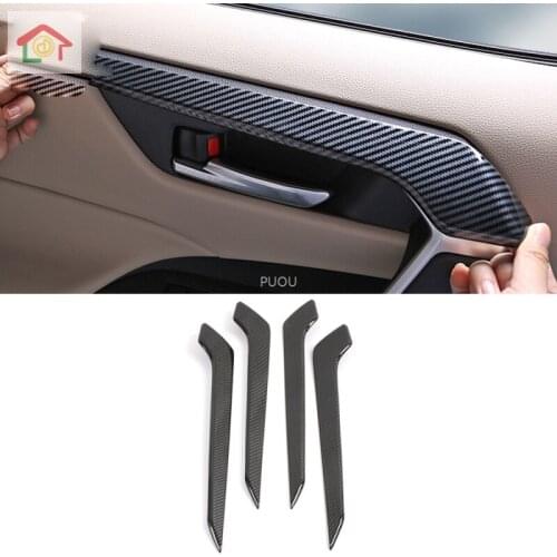 For Toyota Rav4 Rav 4 XA50 2019 2020 Car Door Armrest Panel Cover Decoration Trim Frame Sticker Interior Accessories