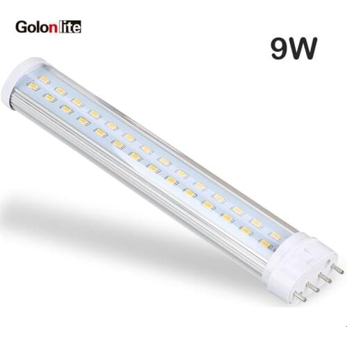 Golonlite 9w 2G11 led 4 pin PLL lamp replace 18W PLL Ra80 3000K 4000K 6000K 12W 22W LED tube CE RoHS factory 3 years warranty