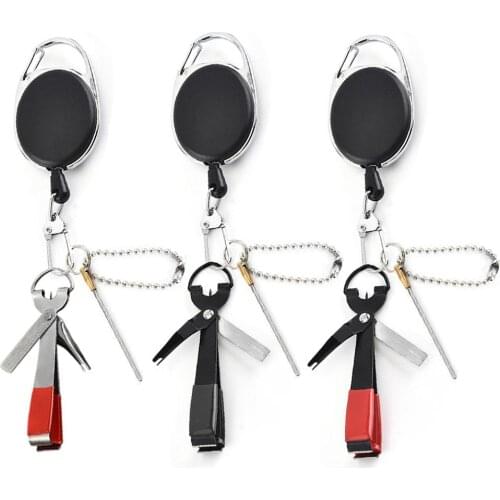 Fishing Quick Knot Fast Tying Tool Fly Line Clippers Nail Knotter With Bait Aid Tool Zinger Retractor Combo Tackle Accessories