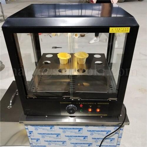 Commercial food insulation cabinet glass display pizza cone display showcase 110V 220V