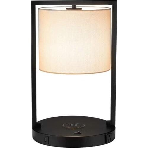 USB charging lamp mobile phone wireless charging bedside lamp table light to restore ancient ways small night lights