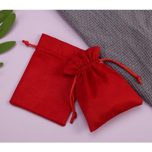100 Jewelry Packaging Pouches Custom Personalized Logo Print Drawstring Bags Chic Wedding Favor Gift Bags Flannel Bag