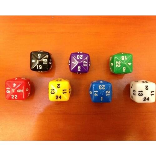 10PCS/Lot Dice Set, 22cm Acrylic 24 Sided DigitalDice