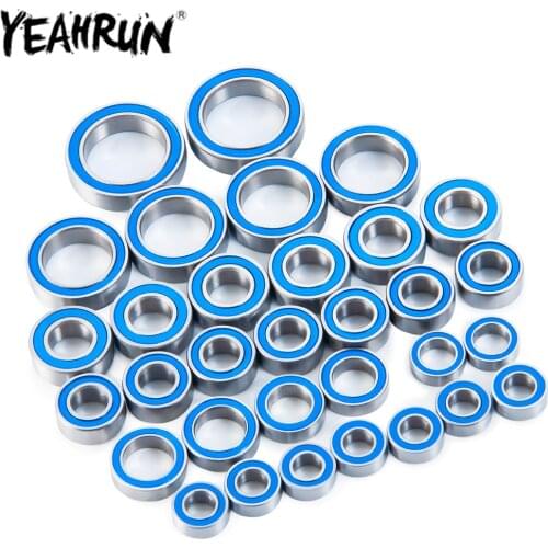 YEAHRUN 32PCS Steel Ball Bearing Kit for Redcat Gen8 & AXE Edition & International Scout II Rubber Sealed Blue Bearing Parts