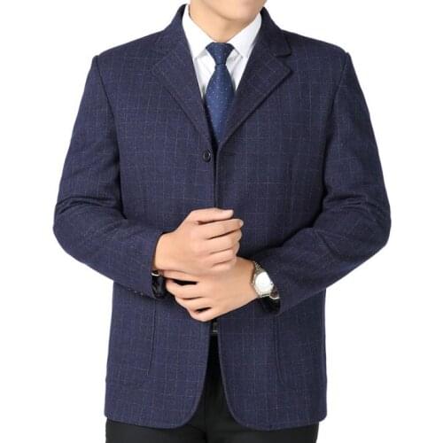 Father wear clothes Middle-aged jacket men blazer autumn masculino slim fit casaco jaqueta masculina coats mens spring suits 2XL