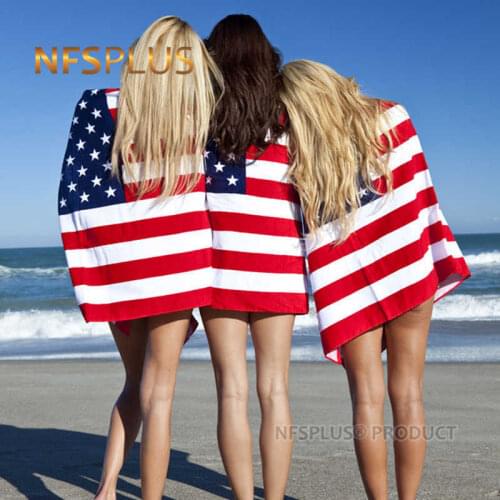 Travel Beach Towel USA UK Flag 100 500 Euro 100 Dollar Leopard Designs 70x140cm Quick Dry Microfiber Bath Towels For Adults
