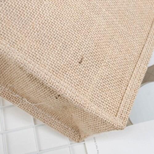Portable Burlap Jute Shopping Bag Handbag Composite PVC Membrane For Waterproofing Reusable Tote Grocery Bags