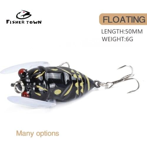 1PCS 4cm 5.9g Topwater Lifelike Insects Fishing Lure Cicada Baits Fishing Lures For BassPike Carp Wobblers Fishing Tackle
