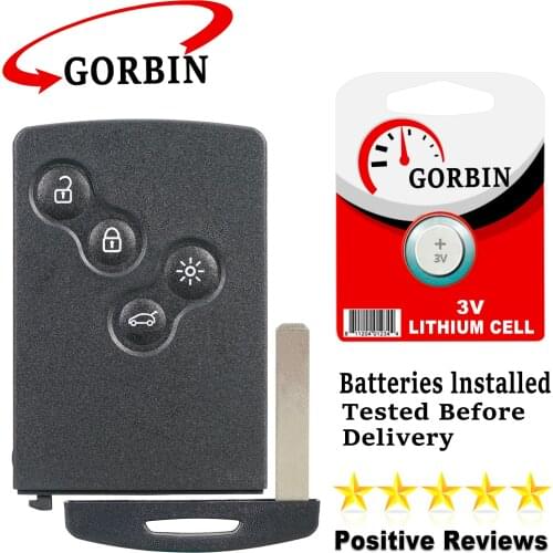 GORBIN 433Mhz 7953 Chip Smart Remote Car Key FSK Fob for Renault Megane III Fluence Laguna III Scenic 2009-2015 4 Buttons