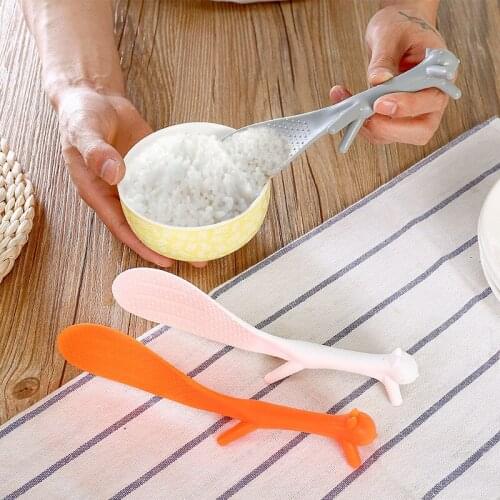 Rice Spoon Nordic PP Cartoon Home Kitchen Squirrel Shape Rice Scoop Spoon Soup Sauce Paddle Ladle