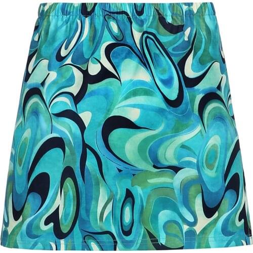 Women Print Skirt Fashionable Slim Ladies Sexy Wear European Spring Summer Runway Fashion Skirt Womens High End Green Print