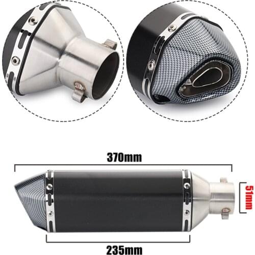 Zengjianmotoo - 51mm Motorcycle Exhaust Scooter ATV Muffler Pipe Escape Moto AK Sticker Db Killer For FZ400 Z750 TMAX530