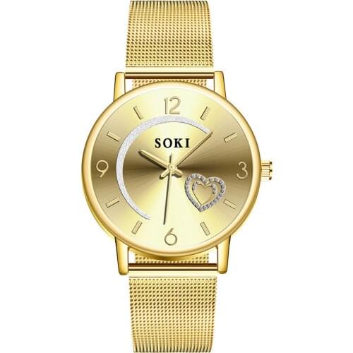 Fashion 2021 SOKI New 2021 Love Diamond Dial Womens Watch Wristwatch Clock Gift High Quality Clock Valentine Gift Dropship#7