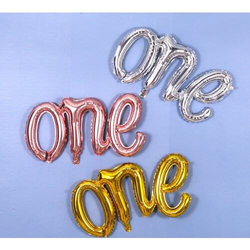 1pc 107*50cm Large Conjoined ONE Aluminum Foil Balloon Baby 1 Year Old Birthday Decoration Letter Aluminum Film Balloons
